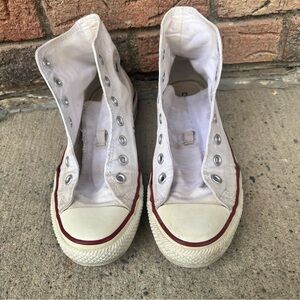 Pre-Worn Classic White Converse All Stars